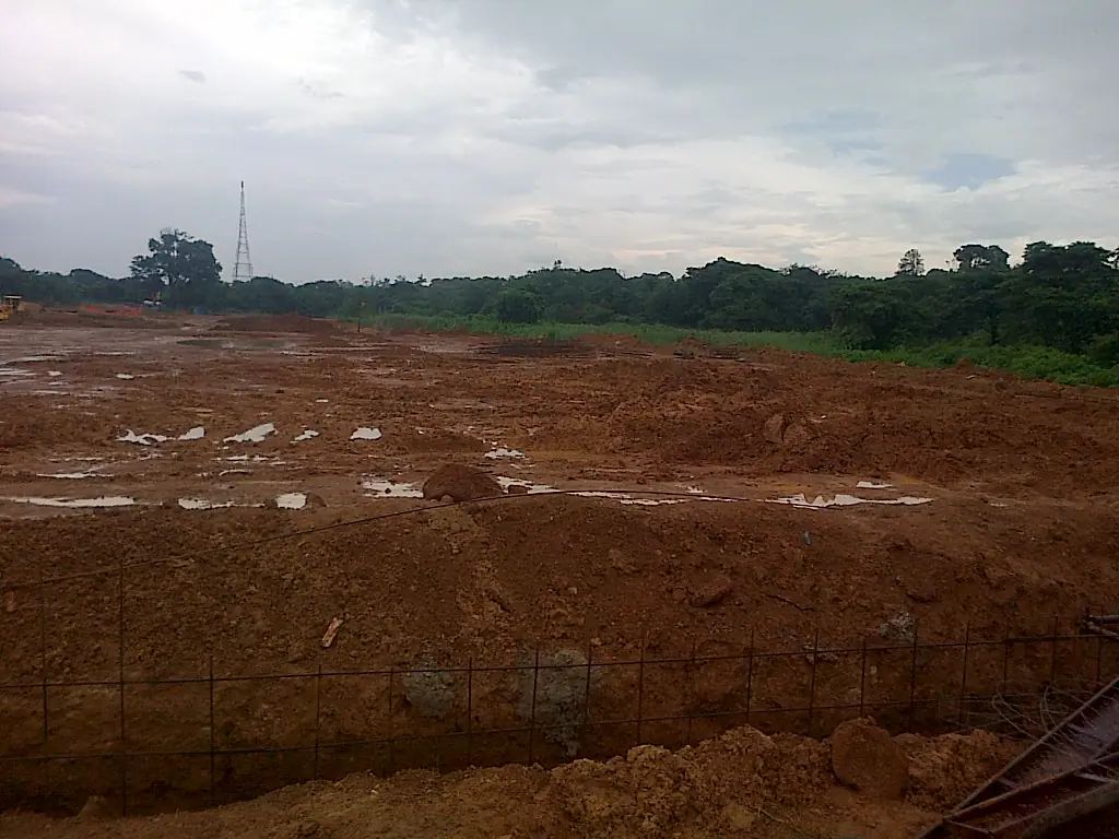 Cleared site at the start of Mukuba Mall construction, Kitwe